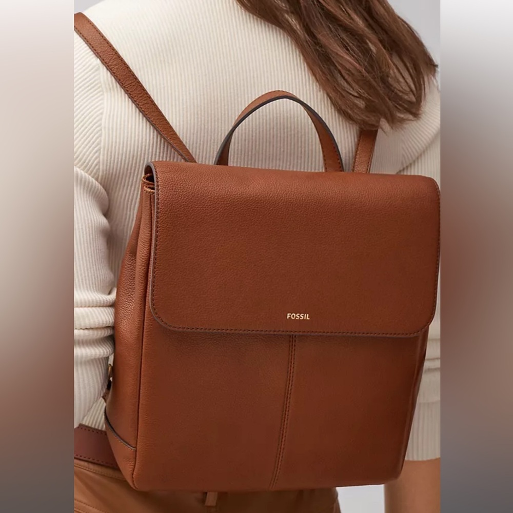 Fossil Claire Leather Backpack